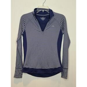 Vineyard Vines navy striped long sleeve performance pullover shirt - xs